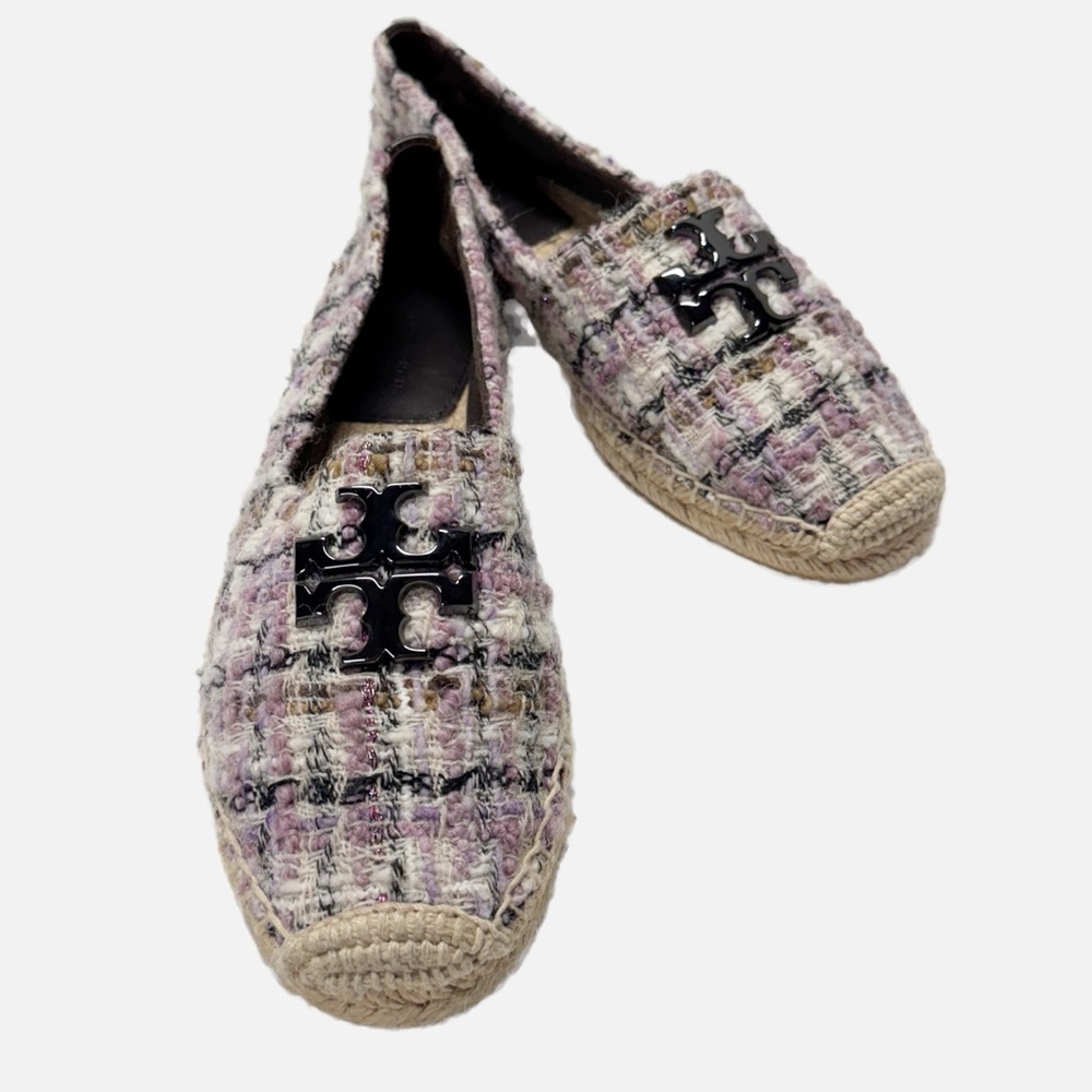 Tory Burch | Everly Tweed Espadrille -Purple Multicolor Tweed - Picture 3 of 12